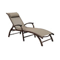 Modern Outdoor Reclining Lounge Chair with Adjustable Headrest